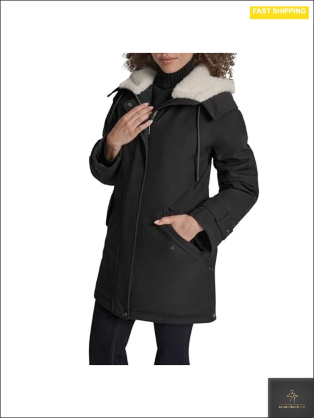 Women's Winter Parka Coat with Sherpa Lined Hood Water Resistant
